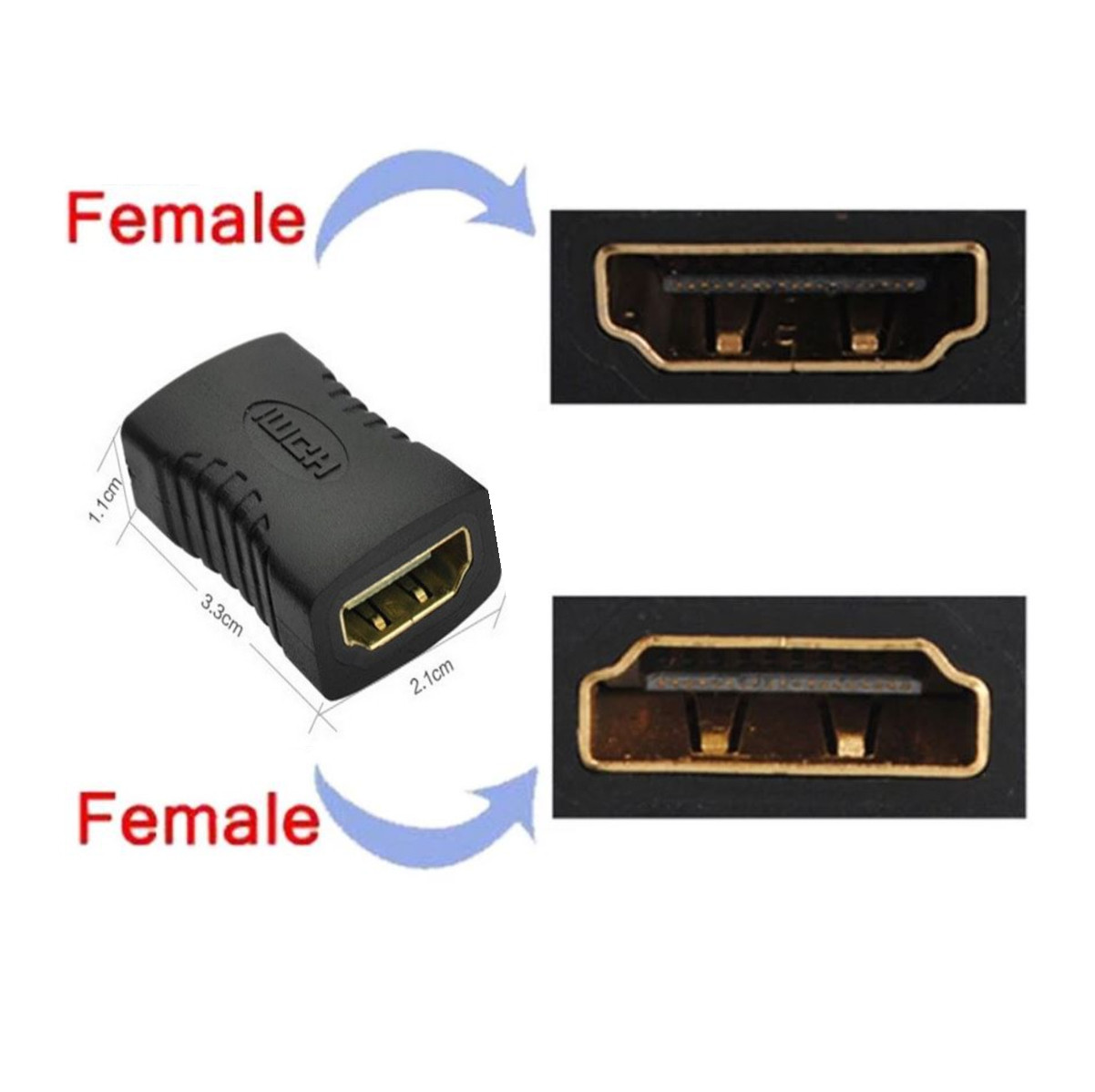 Miniatura 4 de Unión / Empalme Hdmi A Hdmi 1080p Hembra
